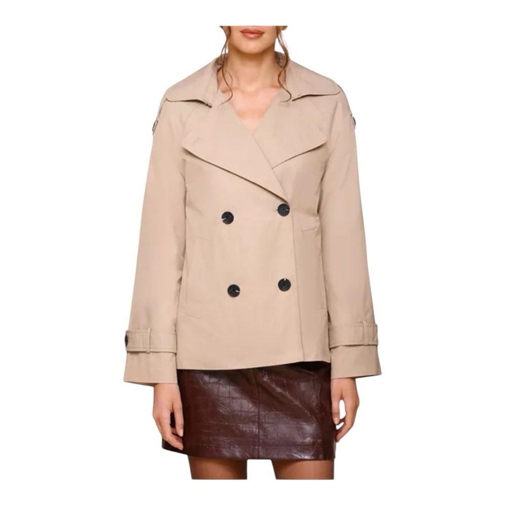 Avec Les Filles Cropped Trench Coat